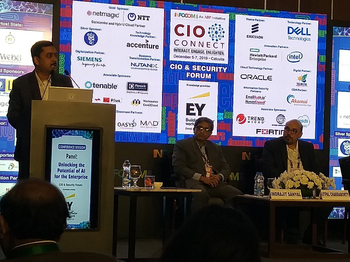 Tickermarket's tweet photo. @sarindam Jt. CEO @Tickermarket , sharing valuable insights on "unlocking potential of #AI for the enterprises" #INFOCOMCal19 #WinningInThisVUCAWorld @infocomconnect https://t.co/tPypi5nDD8