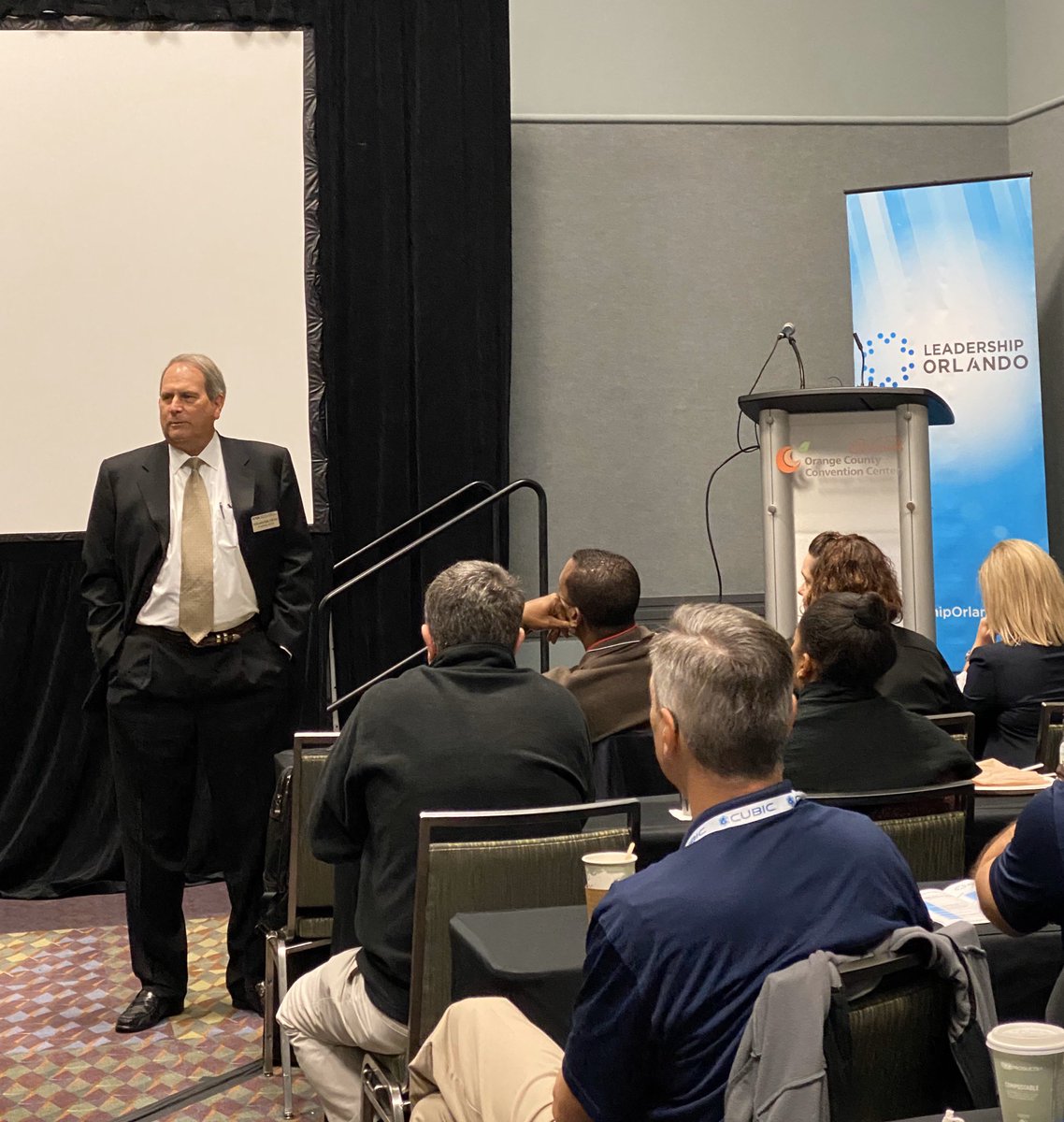 LeadershipORL's tweet photo. It’s always an honor to hear from National Training and Simulation Association (NTSA) president RADM Jim Robb @iitsec #IITSEC2019 #LO98 https://t.co/kBxAkePMgf