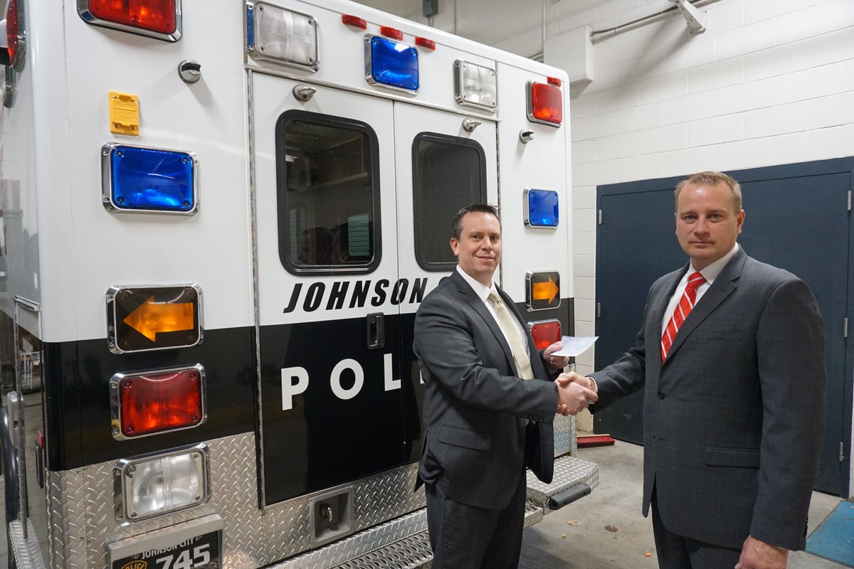At no cost to taxpayers, we are proud to present Johnson City Police Department, NY with $30,000 to replace their 22-year-old critical incident response vehicle.