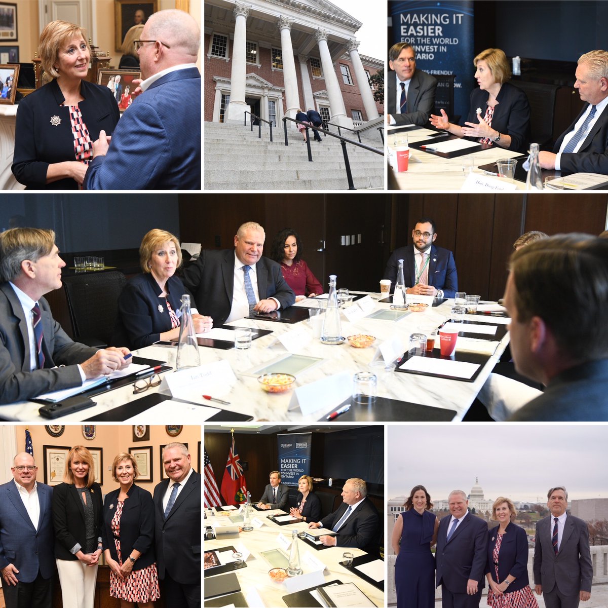ONinfra's tweet photo. Minister Scott met with @GovLarryHogan & Secretary of Commerce Kelly Schulz to talk about Ontario's success as a global P3 leader and @InfraOntario's global consultancy services #P3Gov #OntarioBuilds https://t.co/slmiLulkTq