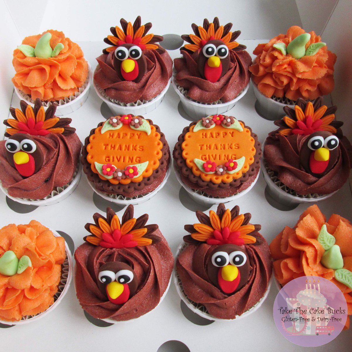 TakeTheCakeBKS's tweet photo. Carrot flavoured Thanksgiving cupcakes🦃🎃 #thanksgiving #happythanksgiving #thanksgivingcupcakes #glutenfree #dairyfree #glutenfreecupcakes #dairyfreecupcakes #takethecakebucks #takethecakelondon #highwycombecakes #buckscakes #turkeycupcakes #pumpkincupcakes #carrotcupcakes https://t.co/e5y8thY6ZX