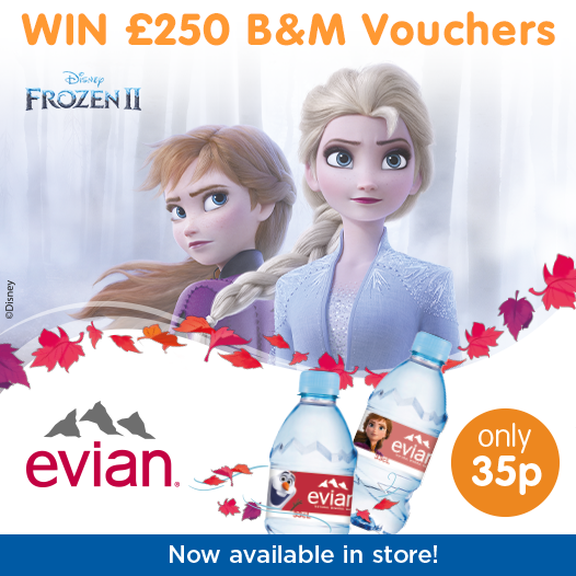 ❄️ #COMPETITION TIME - ENDS FRIDAY ❄️

We've teamed up with <a href="/evianwater/">evian</a> to giveaway a MASSIVE £250 worth of B&amp;M vouchers!

For your chance to #WIN, simply FOLLOW, RT &amp; COMMENT #EvianFrozen!

Competition ends 9am 6/12/19