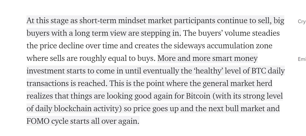 6/ Combining the above with standard TA not included in this thread, I believe we are currently in the Late Bear phase of the market cycle(Extract from the original article I wrote when sharing Bitcoin Network Momentum) https://blog.goodaudience.com/bitcoin-network-momentum-a42346b2f0ce