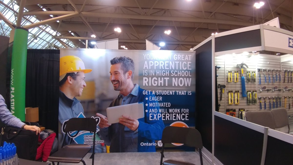 dstirton11's tweet photo. At the building show today, connecting with employers and promoting OYAP https://t.co/ssVhTyehO6
