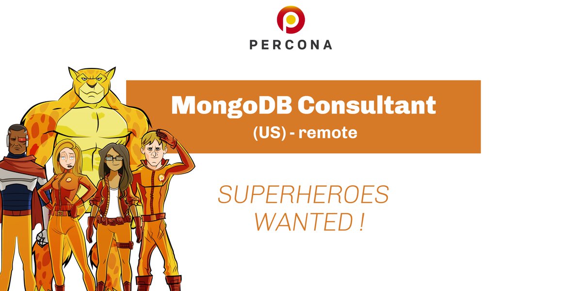 PerconaJobs's tweet photo. And now, for a spotlight opening in our Global Services team. Calling all MongoDB Consultants!
Apply HERE -----> https://t.co/OacQTYnvDI #PerconaJobs #LifeAtPercona #Hiring #perconarecruiting #perconaworkfromhome
@Percona @PerconaJobs https://t.co/PvCto1V3pe