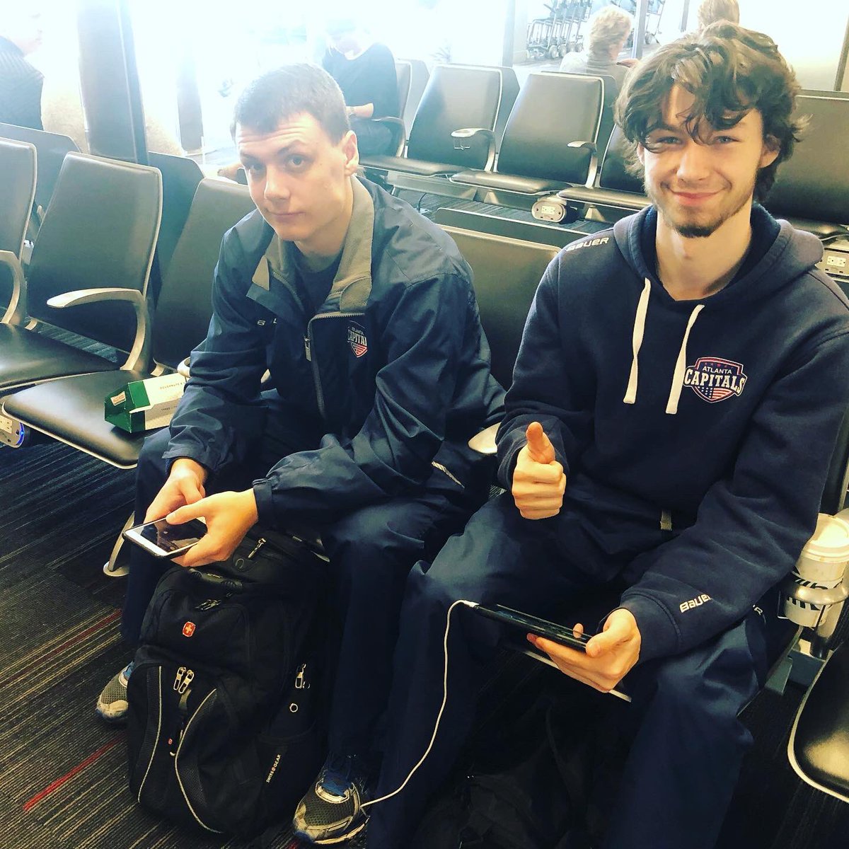 atl_caps's tweet photo. The boys are ready to fly to Texas #atlantacapitals #atlcaps #rollcaps https://t.co/Ek06rRUtEC