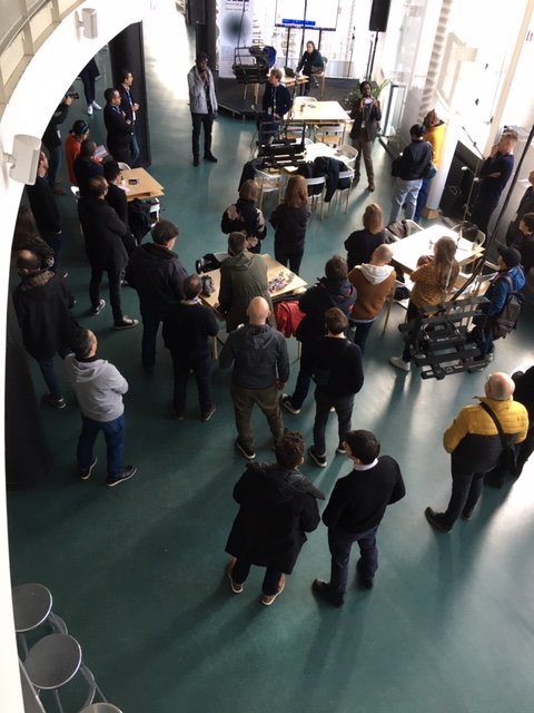 SVBretagne's tweet photo. The 19 #GlazMusic delegates at @tnbrennes for the pitch&snack in cooperation with @bureauexport.
And our main partner @IFParis. GlazMusic Welcome to Bretagne with the Glaz Members @TransMusicales•@barsentrans and today @SwapMusic @ParapenteAgency @lesEmbellies #Route164 https://t.co/Goi0OpK17n