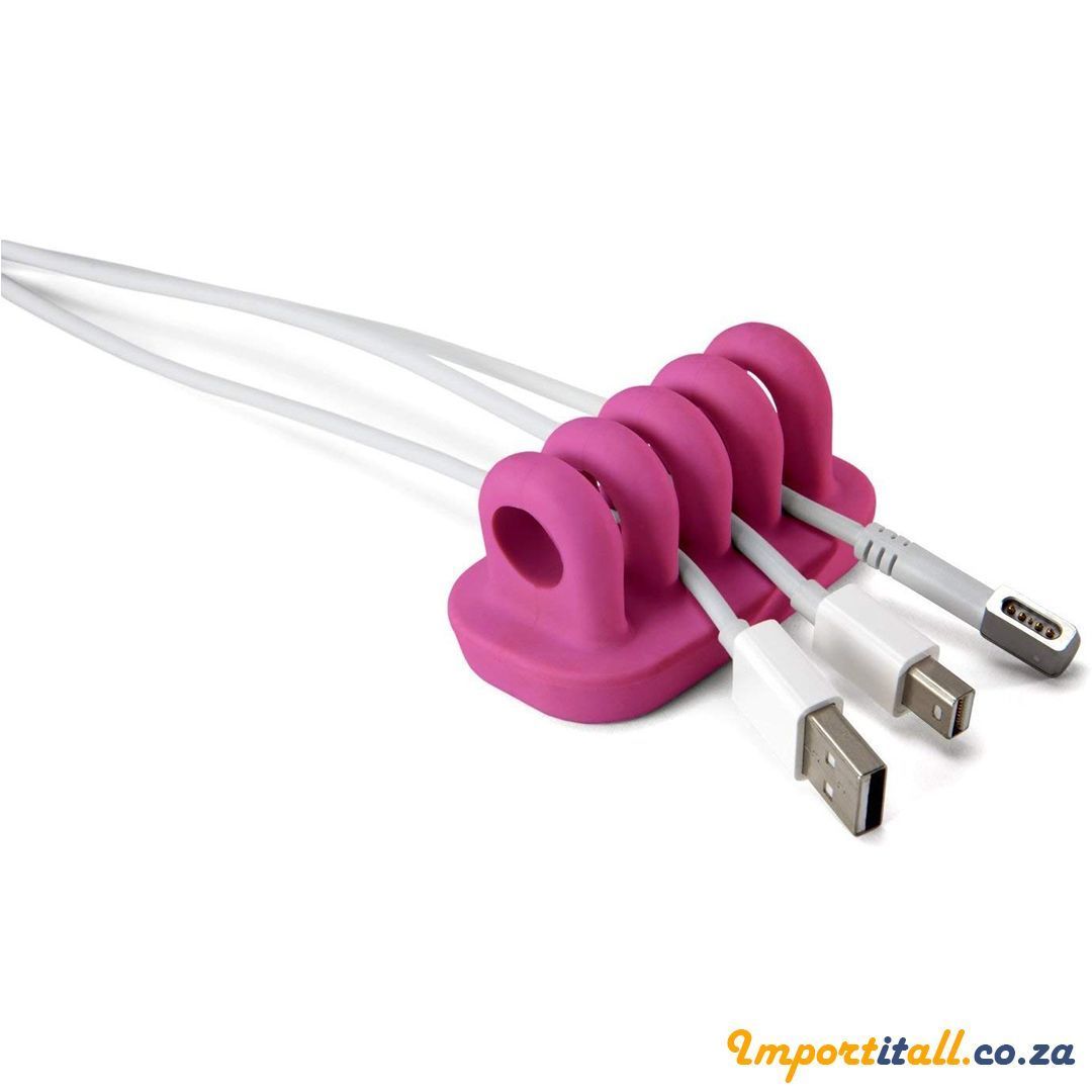 ImportItAll's tweet photo. This desktop cable management system that organizes your various computer cables while also keeping them weighted down so they don't slide off your desk when disconnected - https://t.co/9TNChTFIfk https://t.co/m6Xk6UdfEg