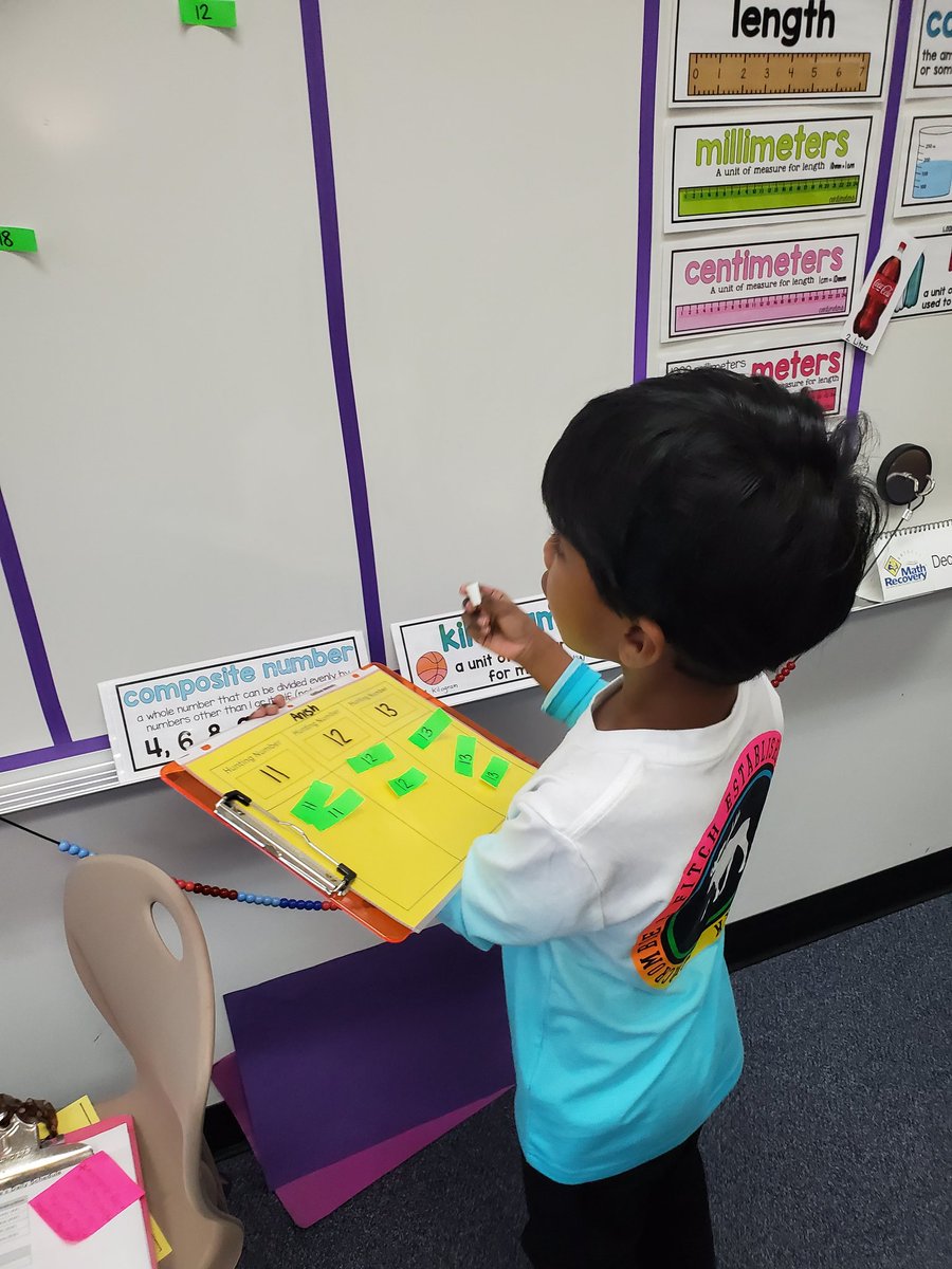 BeckyGraske's tweet image. Kindergarteners had so much going on a number hunt and finding and identifying numbers in the teens and twenties families that are tricky for them. #FutureReady204 #PetersonPanthers #MathRecovery