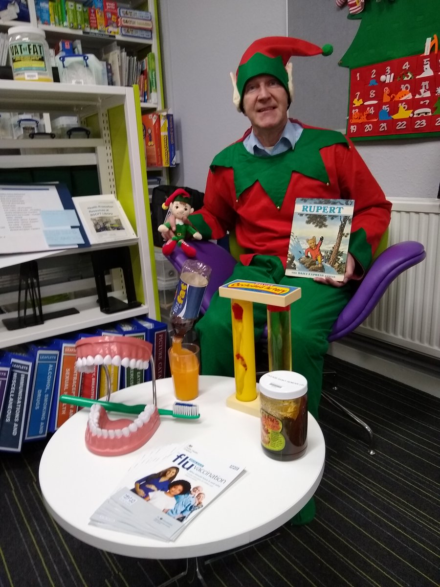BDCFTLibrary's tweet photo. Today our #elfonthelibraryshelf is Resources Officer, Carl! Carl is highlighting our health promotion resources which are available to all health promoters across the @BDCFT Bradford and Airedale district. #elfpromotion for health promotion! Come and check them out! https://t.co/lRhCSvJD5b