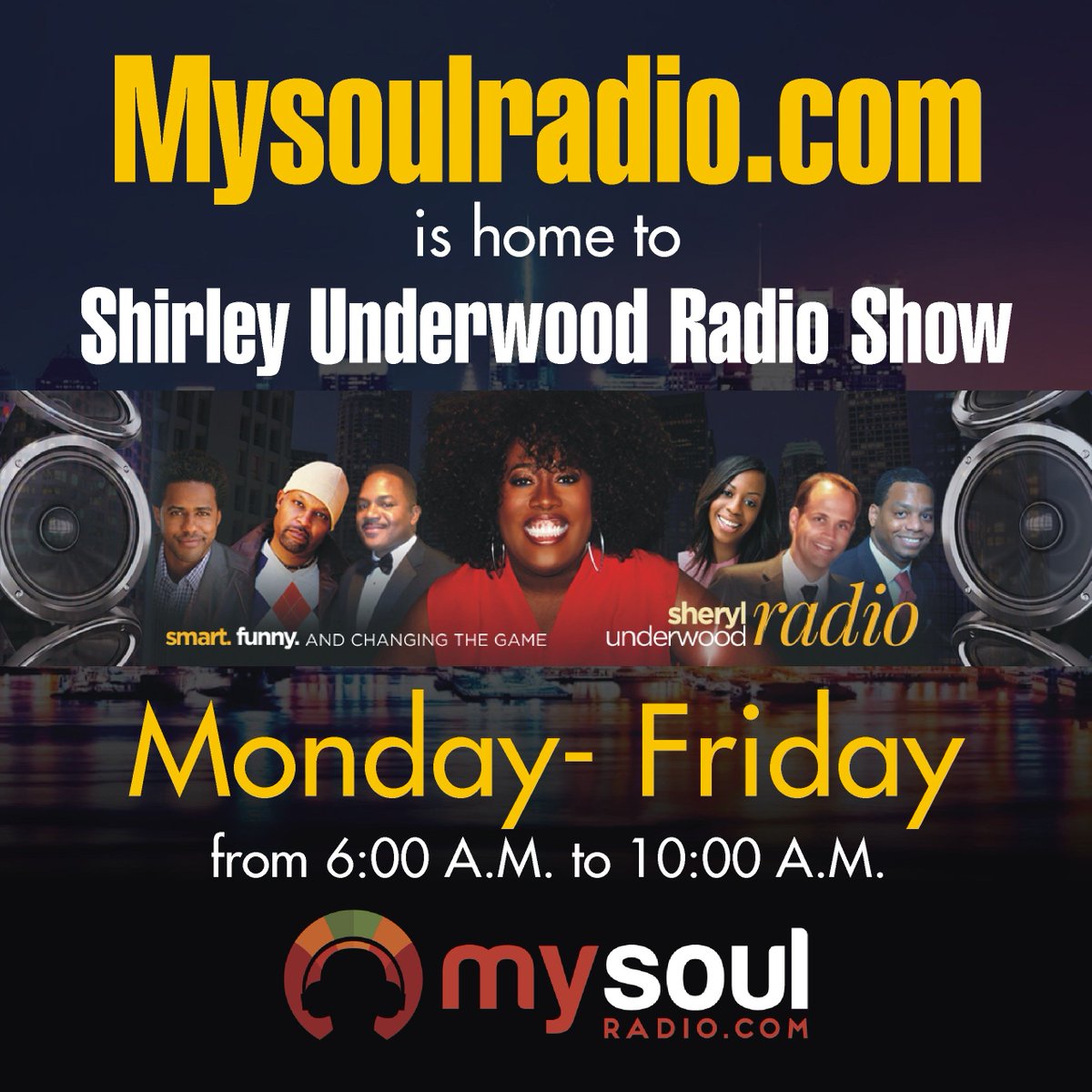 MySoulRadio's tweet photo. Listen to Sheryl Underwood Radio Weekdays morning @ 6 a.m. https://t.co/lt0au8eXAy