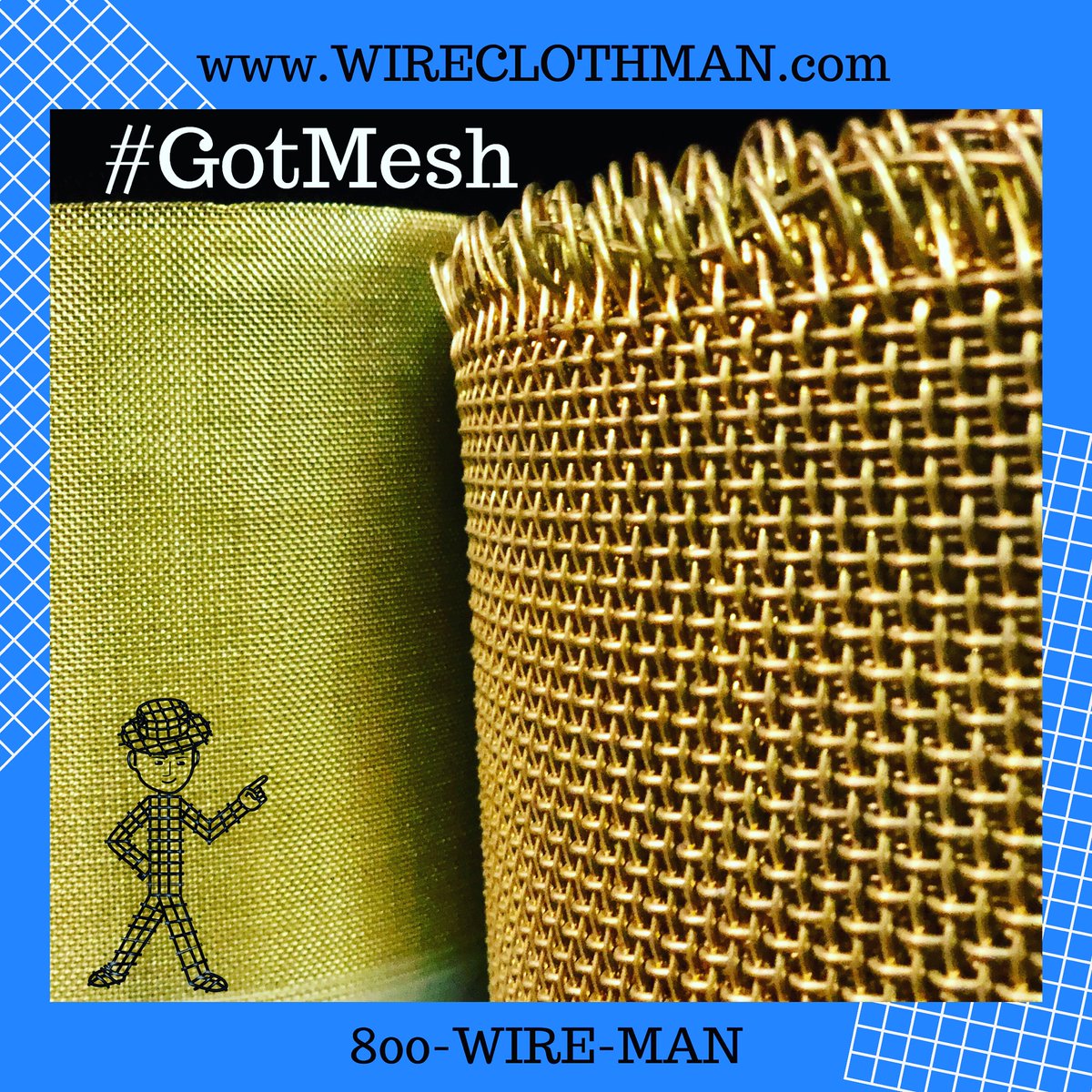 wireclothman's tweet photo. #GotMesh Need Brass? Let@us know, just one of many alloys that we work with! 📱💻🤘#WireClothMANufacturers #WireClothMAN #WCM #WireMeshIsAwesome #FindTheWireClothMAN #Brass #alloy #mesh #wovenmesh #weldedmesh #hardwarecloth #exoticmetals #metalfab #architectural-mesh https://t.co/xQ7IVIQaH1