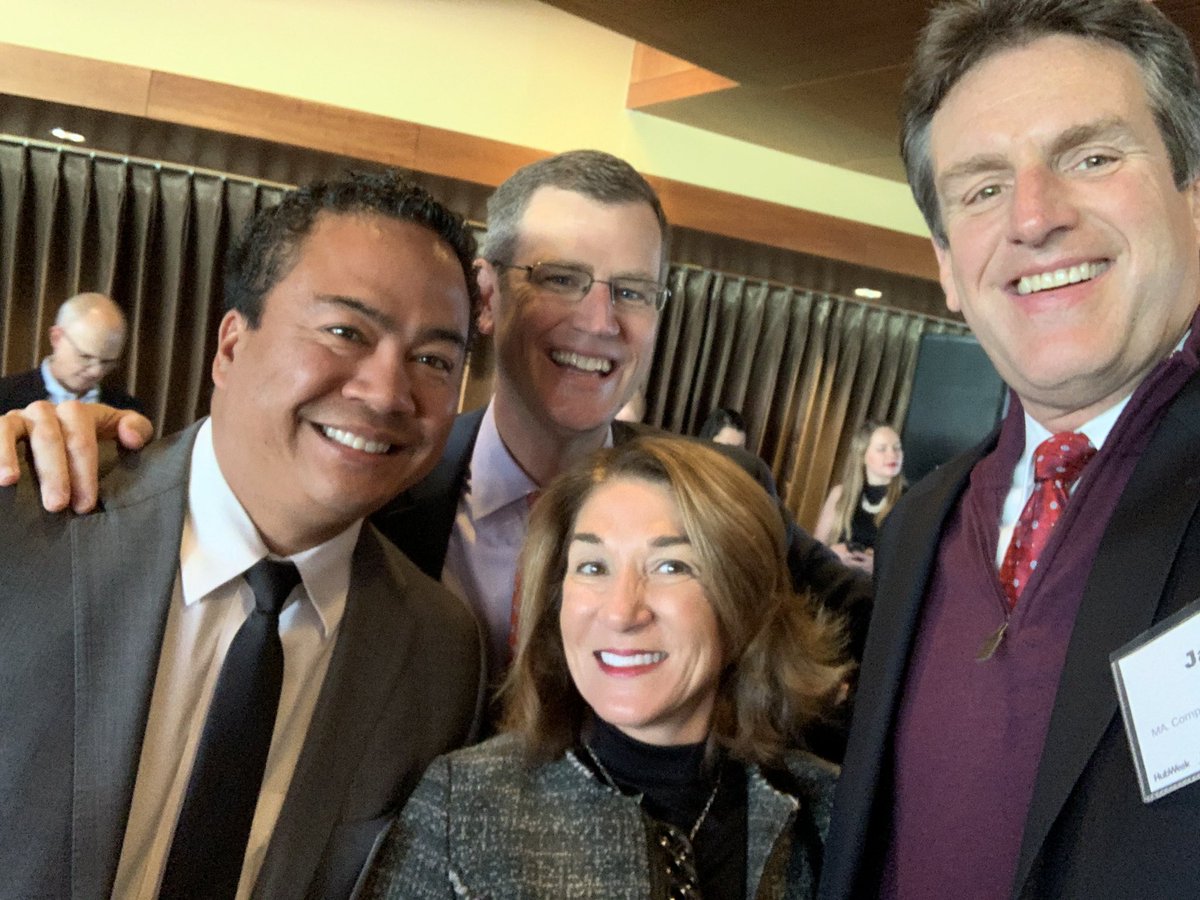 JayAshMACP's tweet photo. Great to be with a champ & a winner, and the guys! Selfie-time with @MassLtGov MGM’s Mike Mathis and Red Sox Sam Kennedy - both champs who win too...but nobody has the record of our LG, and, I know, as I tried to keep up with here! Thx Linda Henry for the invite! #HubWeek https://t.co/JkTeFgEX5z