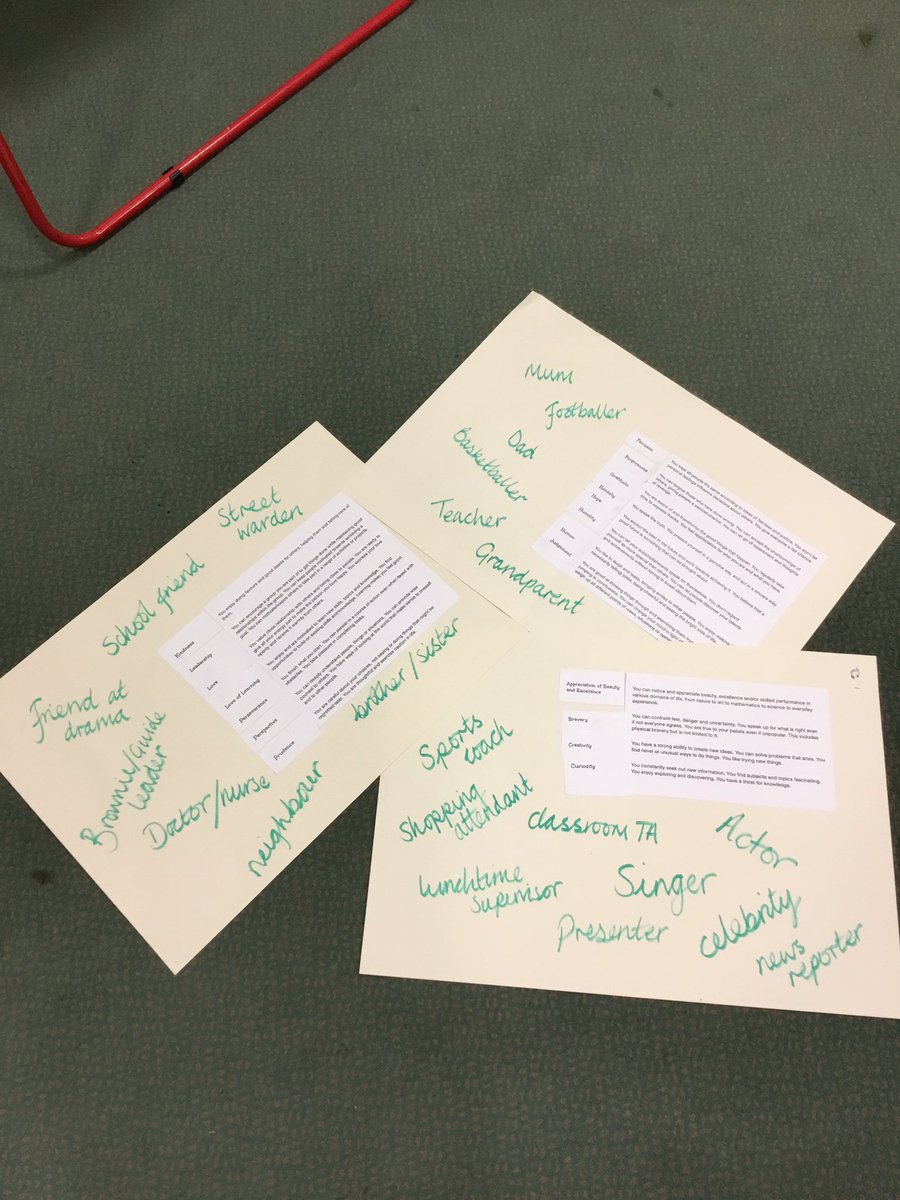 OakthorpeSport's tweet photo. Today @Pioneer_Class year 6’s lesson about ‘people’s strengths are often the things we admire about them’ was filmed by @WorthitCIC The children chose someone who they admired and we discussed which of the given 24 strengths are their special quality. https://t.co/iUdEF7lJr4