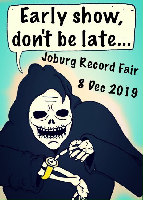 Joburg Record fair this weekend! We are playing early afternoon. #records #tapes #musicnews