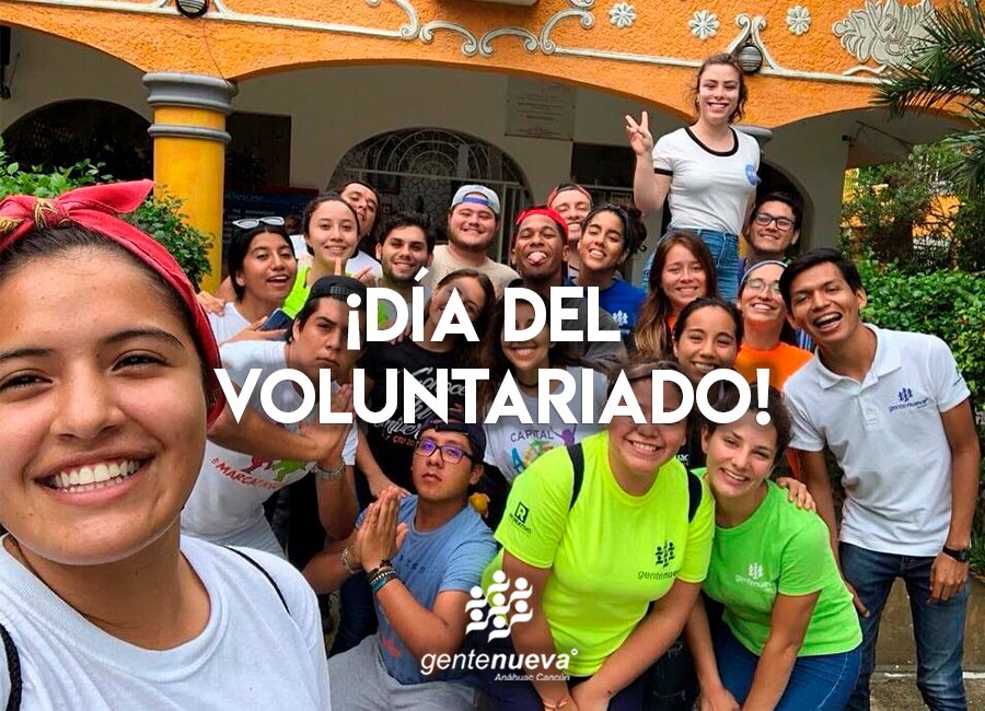 ¡Día del voluntariado! No tenemos cómo celebrarlo mejor que en familia. En #GenteNuevaCancún ayudar a los demás es un deseo que todos tenemos en común💙