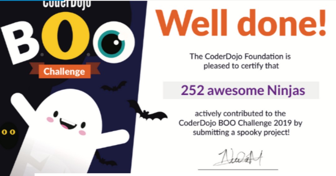 bylinedu's tweet photo. Nos acaban de llegar los diplomas de
@CoderDojo #BooChallenge para los ninjas de @CoderDojoVLC Maria, David, y nuestro finalista Carlos. El dΓa 14 haremos la entrega
https://t.co/mAre1O4J2h https://t.co/02MxUDEoIO