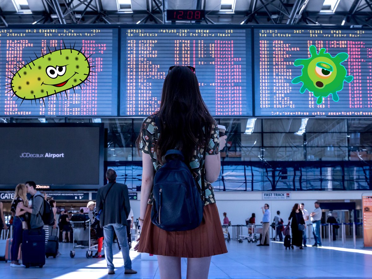 MotherOfMicrobe's tweet photo. As I reached for the airplane food menu in front of me on a recent flight with our one-year-old, a red light went off in my head. Was it something about the gross sandwiches? No...something else...  #airplanes #airports #holidays #travel #trip https://t.co/R6vVXnMCbD https://t.co/N3ACXoq195