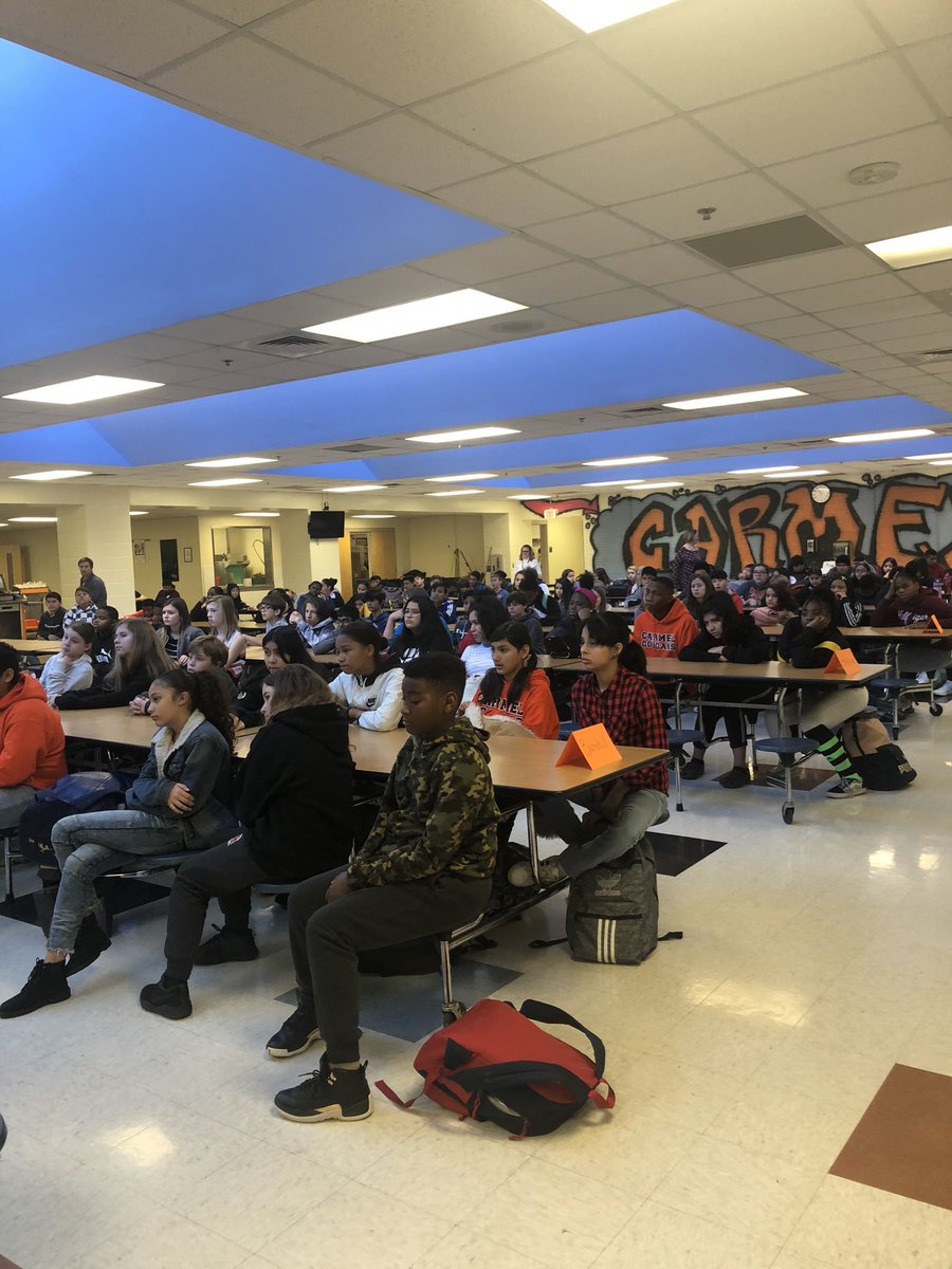 LatishaDHensley's tweet photo. Shout out to @CMS_CarmelMS, the AVID Site Team, and @Jonathanstewar1 for a great AVID assembly today! @CMS_Advanced @CMSSupt @AVID4College @AvidSoutheast @AVIDEasternDiv @CharMeckSchools #allmeansall #opportunity #nextlevelreadiness https://t.co/29CBR7nTv2