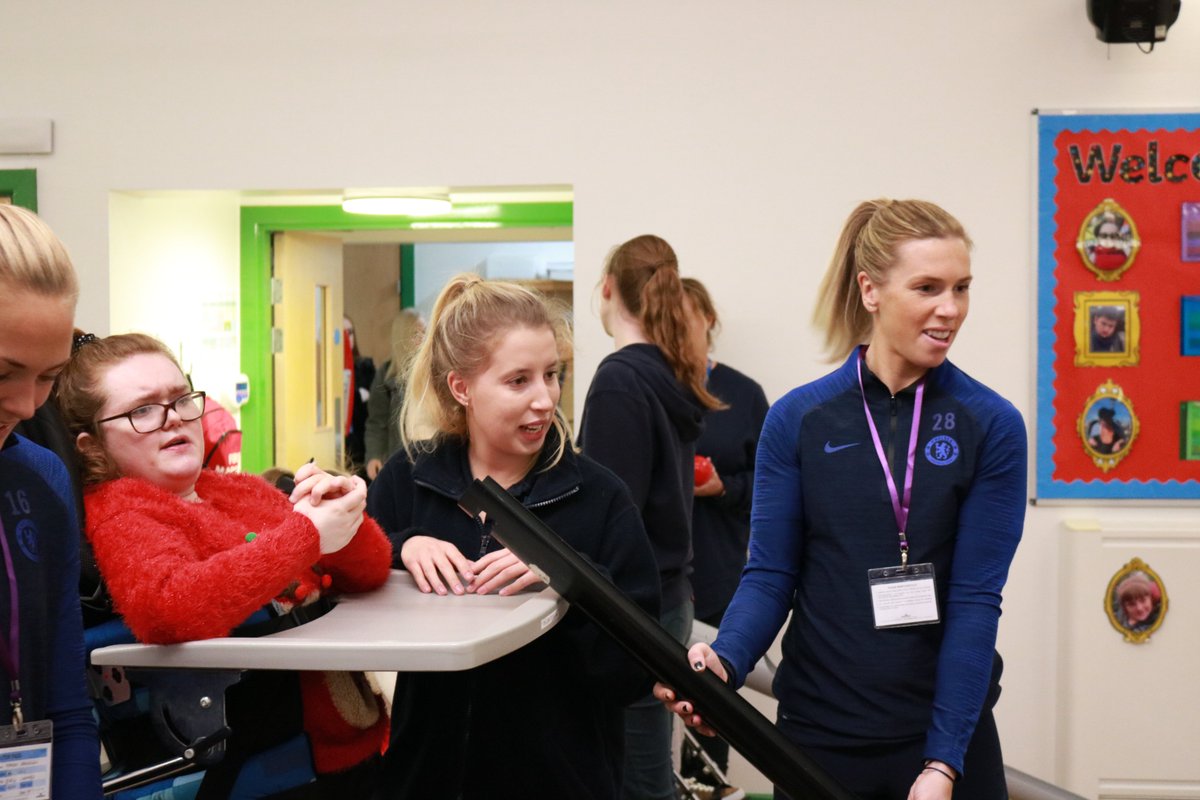 It’s been an action-packed afternoon for pupils at 
The Children’s Trust School with ball games, arts and crafts, and even switching on the Christmas tree lights in Cedar classroom. Thank you to <a href="/Bethany_Eng15/">Bethany England</a>, <a href="/carlytelford1/">Carly Telford</a>, <a href="/erincuthbert_/">Erin Cuthbert</a> and <a href="/ChelseaFCW/">Chelsea FC Women</a> for joining us! 😃☃