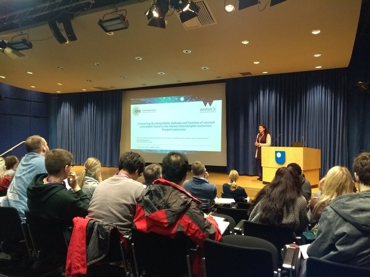 Up next, Eleonora Silvano on how unusual aminolipids are synthesised in marine microorganisms. #MMEG2019