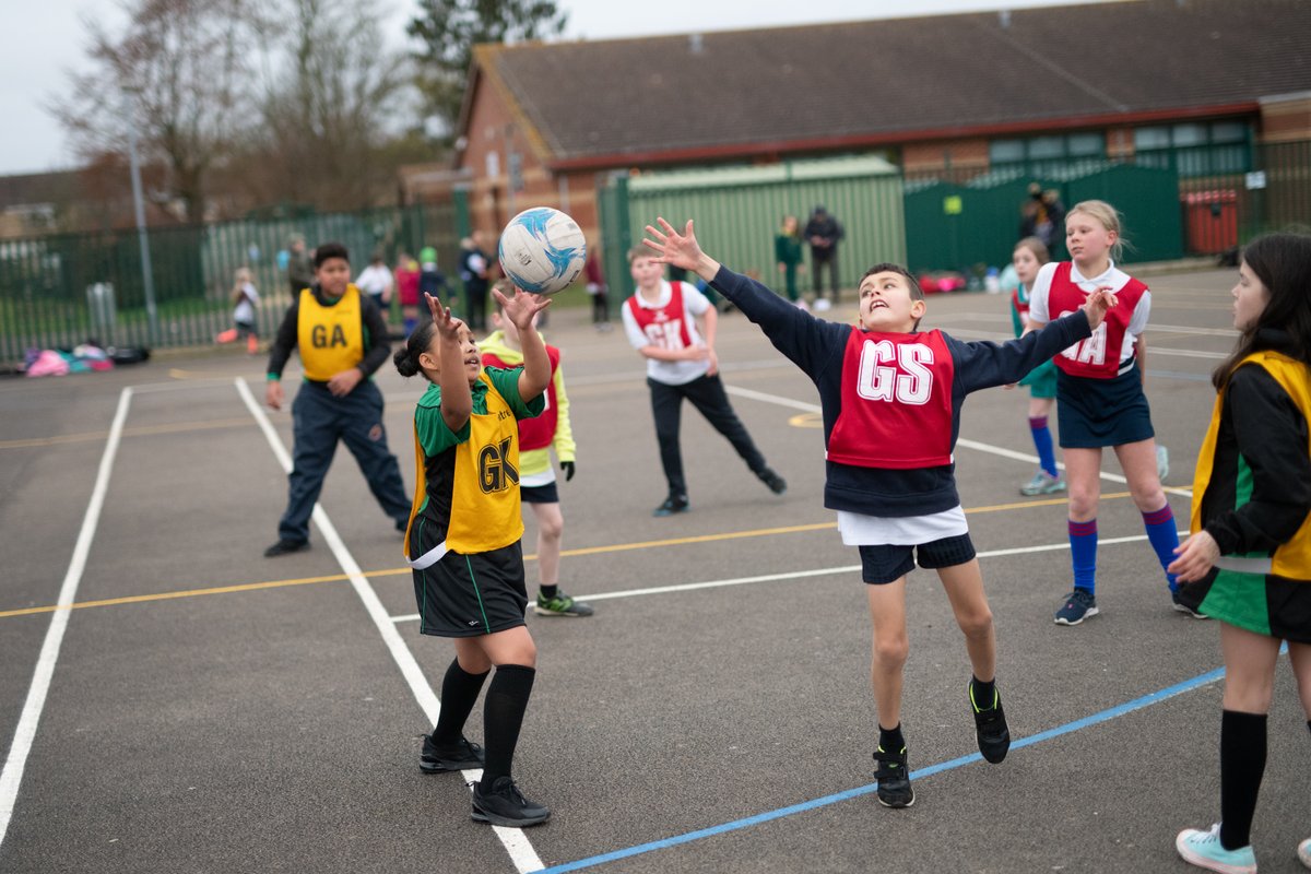 MalmesburyPE's tweet photo. Some great photos from Mr Rees of our Primary Cluster netball festival today. Wonderful to see so many young players enjoying the game. Thanks to @Pete_Vallance for organising and our school leaders for helping #netball #nextgeneration https://t.co/20YQTult35