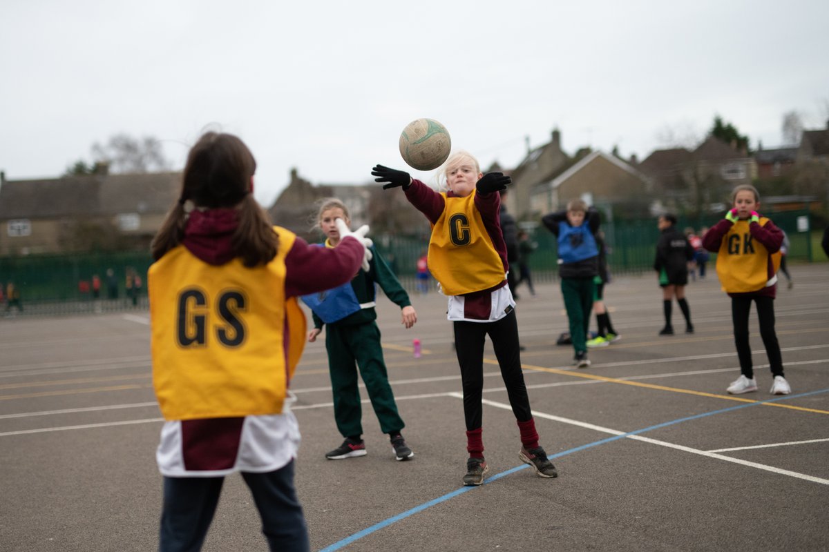 MalmesburyPE's tweet photo. Some great photos from Mr Rees of our Primary Cluster netball festival today. Wonderful to see so many young players enjoying the game. Thanks to @Pete_Vallance for organising and our school leaders for helping #netball #nextgeneration https://t.co/20YQTult35