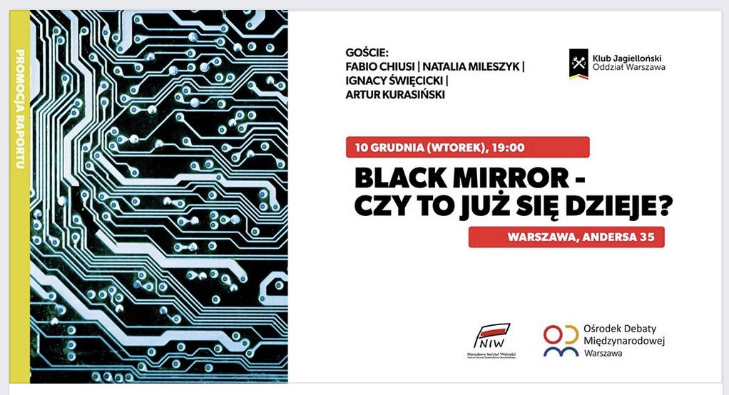 centrumcyfrowe's tweet photo. We wtorek premiera naszego raportu przygotowanego we współpracy z @KlubJagiellonsk nt. społecznego wymiaru #ADM - zautomatyzowanego podejmowania decyzji. Komentują @fabiochiusi @kurasinski @nmileszyk i Ignacy Święcicki z @PIE_NET_PL https://t.co/79zZ2NnWyJ #soctech #socialimpact https://t.co/KTbe76SZr4
