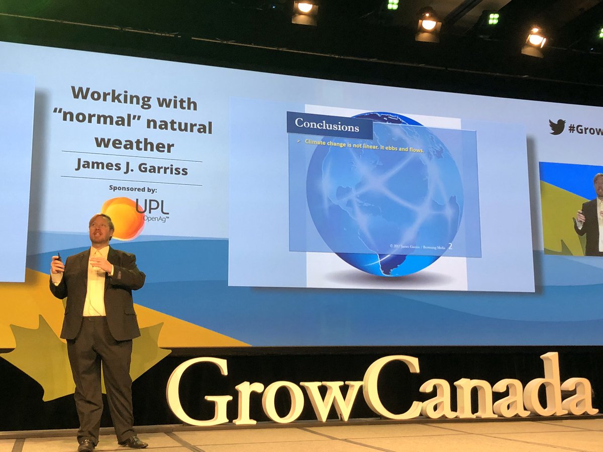 CrysMacGregor's tweet image. “Climate change is not linear! It ebbs &amp;amp; flows.” #GrowCanada19 #JamesGarriss #naturalclimate