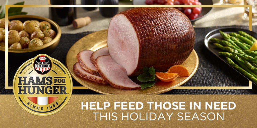 Want to #giveback this holiday season? Simply tweet/RT using #HamsForHunger to help feed up to 10,000 kids through <a href="/ConvoyofHope/">Convoy of Hope</a>’s children’s feeding program. <a href="/HormelFoods/">Hormel Foods</a> will donate $10 (max $100k) for every Retweet now through the end of the year! #AD prn.to/2OMwflC