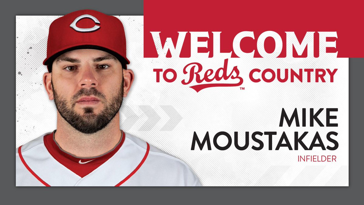 Reds's tweet photo. 🚨 MOOSE HAS BEEN ANNOUNCED 🚨

Three-time All-Star Mike Moustakas is officially a Cincinnati Red after signing a four-year, $64-million deal through the 2023 season! It is the largest free-agent contract in club history. https://t.co/SYyUpoaG4Q
