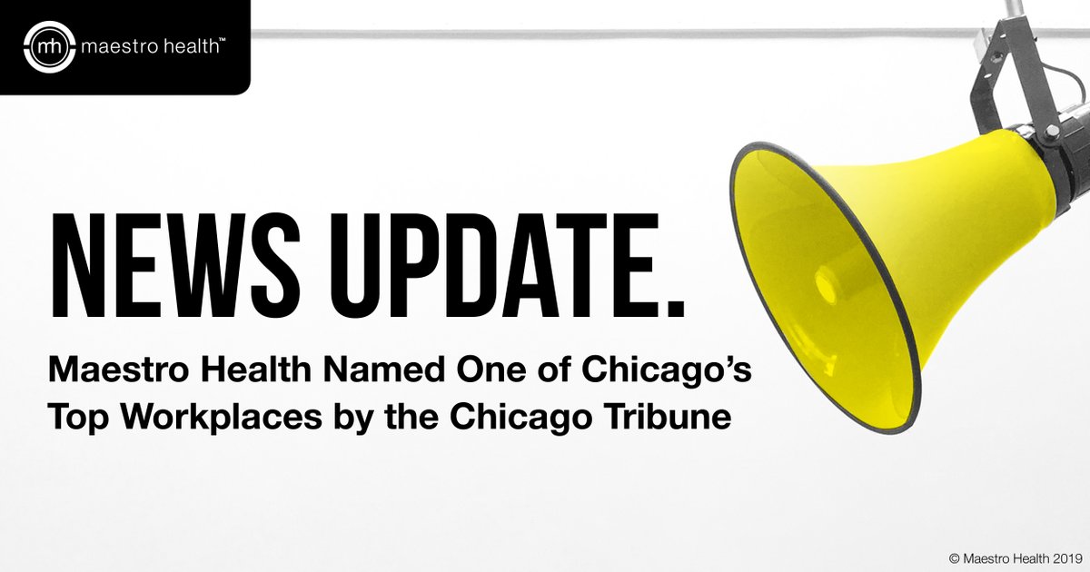 maestrohealth's tweet image. It’s always great to be a #Maestronite, but today we’re especially proud. We have been named a 2019 Top Workplace by the @ChicagoTribune, which wouldn’t have been possible without the 400+ Maestronites across the country improving our culture every day. bwnews.pr/2Pgmi07