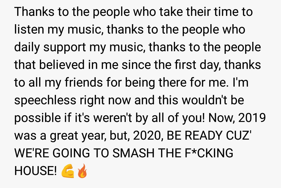 prodbyfirefuse's tweet photo. Another year it's almost done, a year where I made incredible friends, met another people, learned a lot of new things, had the bests experiences of my life, and definitely, a year where my music has growth! That's why I just want to say: THANK YOU! ❤ https://t.co/nnlkhTOwqL