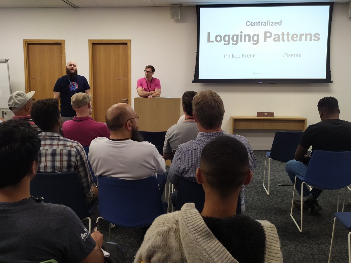 techdevdarin's tweet photo. Tonight's @cpt_devops meet up is kicking off! Nice topic as usual!  #LoggingPatterns #CentralizedLoggingPatterns #Logs #Logging #ElasticStack #DevOps https://t.co/hgnbOtINGm