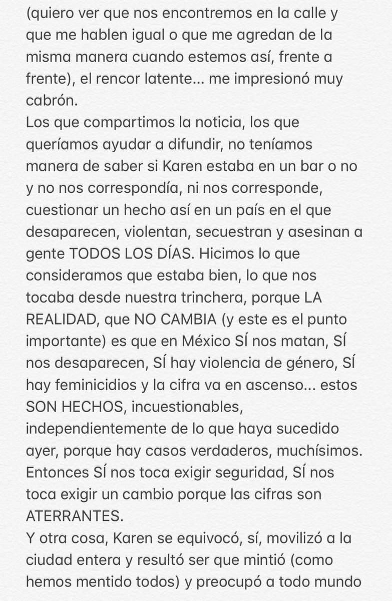ReginaBlandon's tweet image. Sobre el caso Karen. A todos los agresivos que rondan por aquí desde ayer, lean.
Sí estamos en una situación PINCHE, pa que vean.