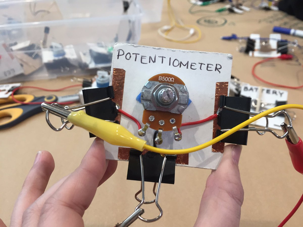 AISD_Makerspace's tweet photo. At a @MakerEdOrg workshops “Tinkering to Discover” with circuits & electronics! Learning a lot and can’t wait to bring back new activities & curriculum! #makered #makerspace #collaboration https://t.co/wkAqayN9U5