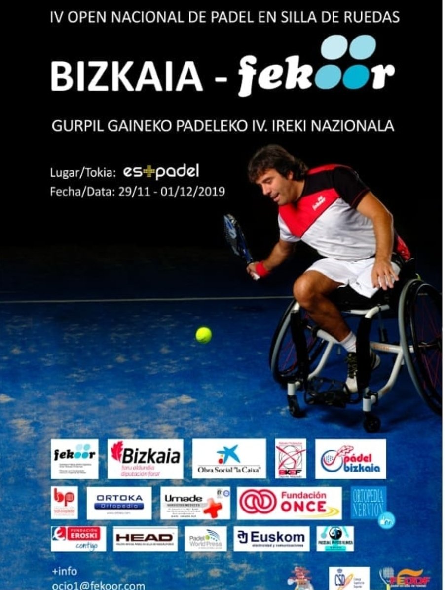 El fin de semana pasado, se celebró en Bilbao el IV Open de Padel en Silla de Ruedas, con la participación de nuestros jugadores 🔝🔝  @andoniespartano30 y 🔝🔝 @isaacmateosrodriguez con sus respectivos compañeros, grandes resultados de ambos en dicho Torneo, 👏👏👏 Enormess👌👌