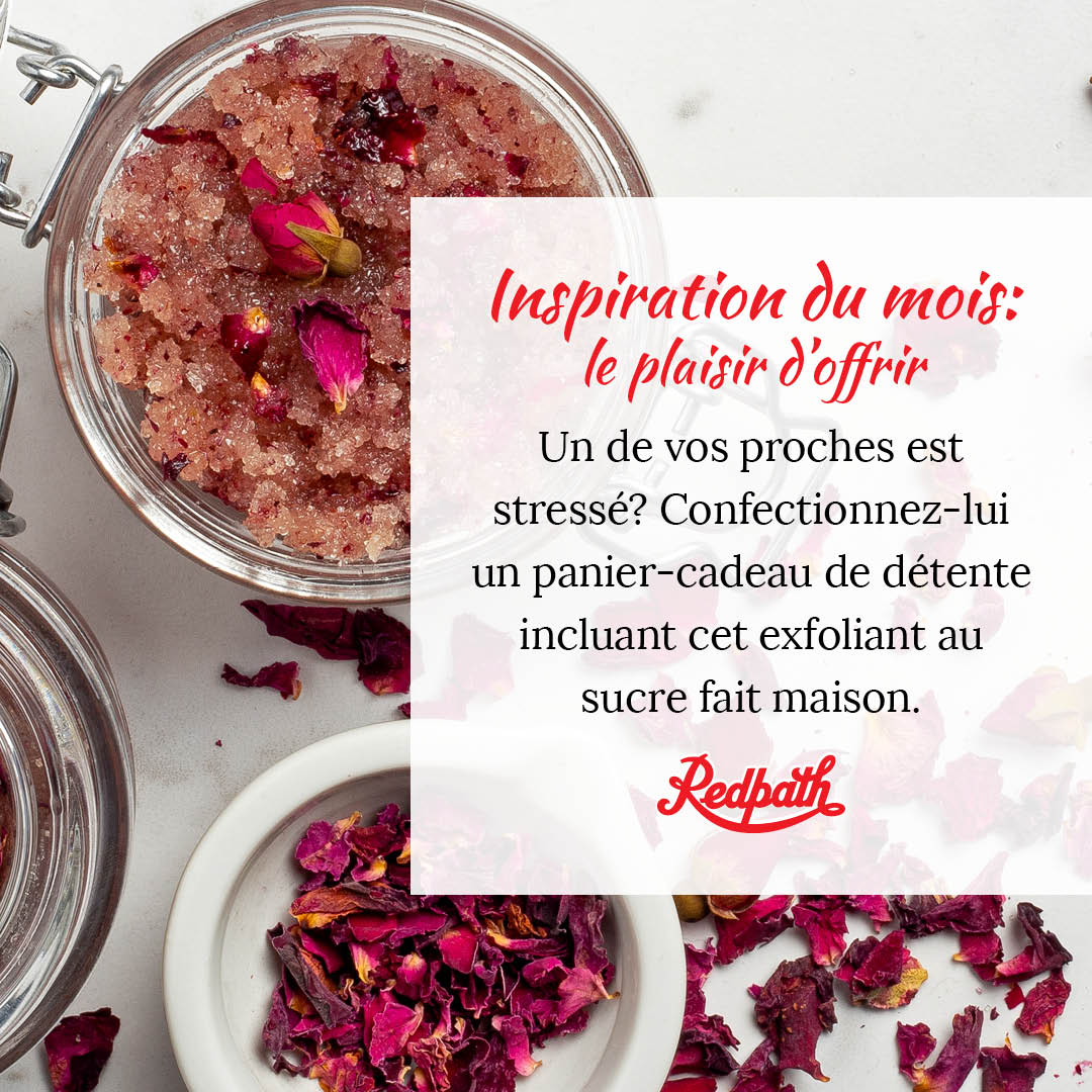 RedpathBecSucre's tweet photo. Rien de mieux qu’un cadeau fait maison pour faire plaisir aux gens qu’on aime. Et quand il suffit de 10 minutes et de 4 petits ingrédients pour créer ce somptueux exfoliant au sucre biologique et à l’eau de rose, c’est encore mieux! 🎁
---
https://t.co/923tMt4eSg https://t.co/Y6cuG5cH7m