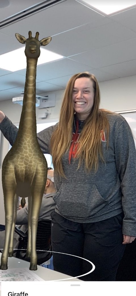 mackenzicannici's tweet photo. Thanks to Google Expeditions and augmented reality, Andrea was able to meet up with her favorite animal! #teacherbytrine #ED463 #edtech https://t.co/ZJeGhTA80G