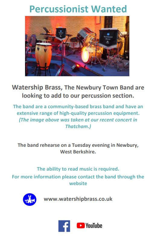 We have a VACANCY. Please share with all your Percussionist friends :-) #bandvacancy #percussionistwanted