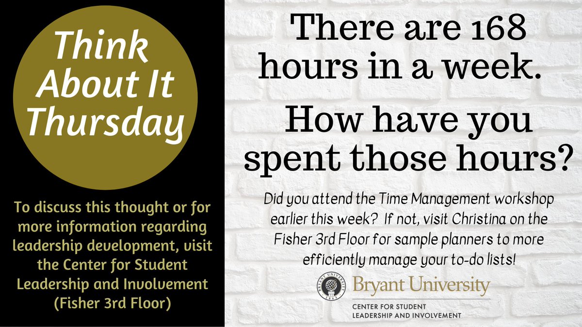 It's Think about it Thursday! Just something to ponder on... comment or come visit us on the 3rd floor of Fisher regarding leadership development! 💭