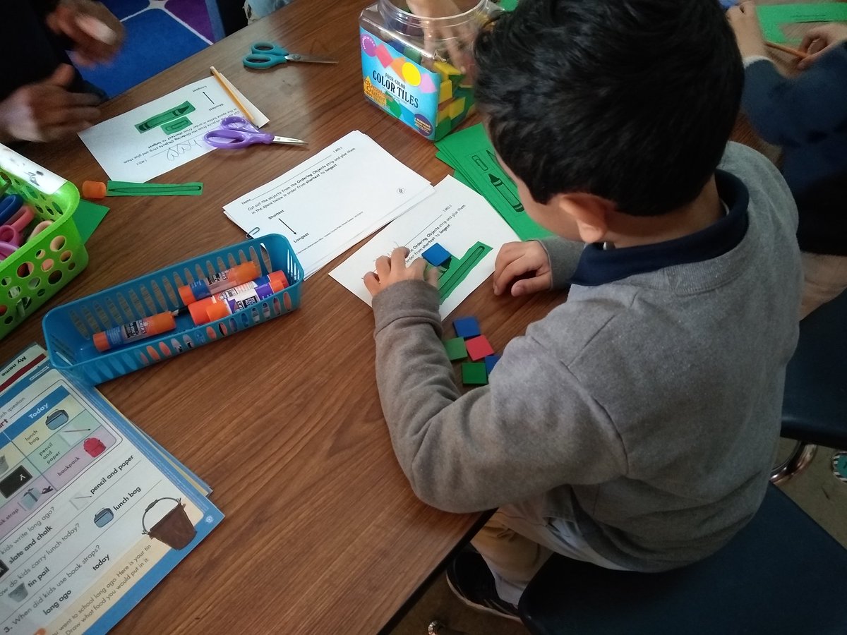 Measurement fun! First grade is measuring a friend with non-standard units. They are also sequencing items from shortest to longest and measuring those too!! #mathisFUN #handsonlearning #mathisnoisy <a href="/PriceOwls/">Price Elementary</a> <a href="/1stGrade_Price/">1st Grade Price Owls</a>