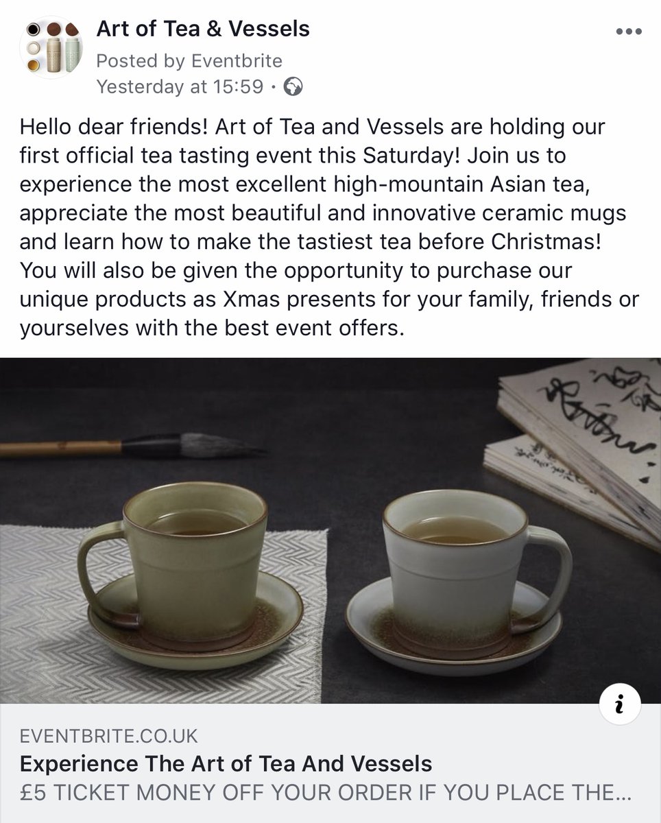 Join our tea tasting event this Saturday!

eventbrite.co.uk/e/experience-t…