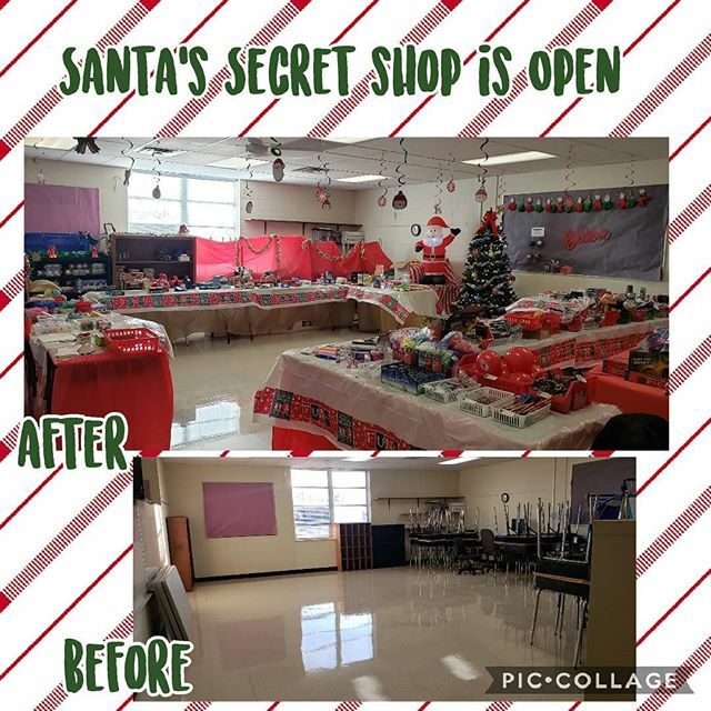 Raymore_PTA's tweet photo. Thank you to the parents that worked their Christmas magic to set up the Santa Shop, it looks amazing and ready for students to preview! 
We are still needing volunteers https://t.co/JDAZWRzQ4T https://t.co/tjMUBwf5vr https://t.co/ovP2KoijLl