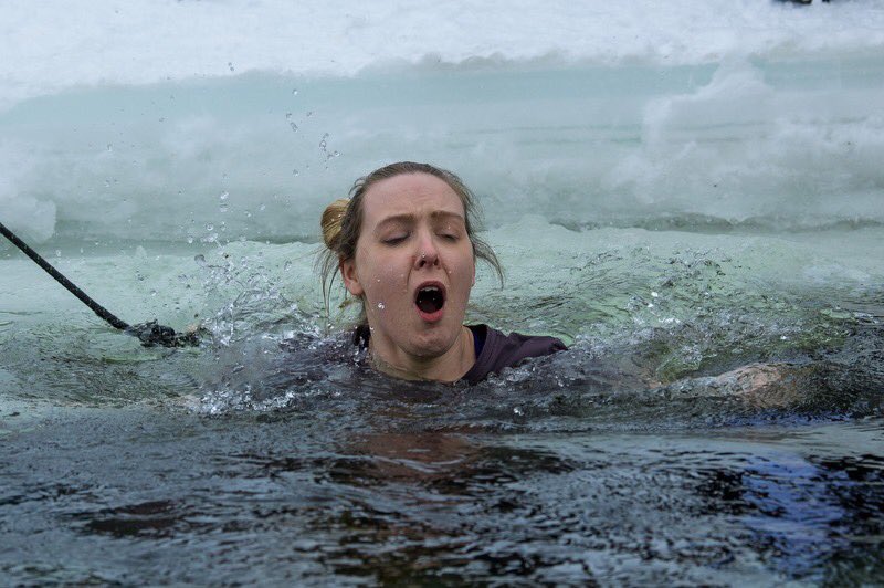 thermclub's tweet photo. The Ice Bath Challenge took place yesterday. Congrats to everyone who took a dip in the -10 °C conditions! #icewarriors #royalmarines #juleferie #norway @RMA1664 #icebath https://t.co/KtIpge9Aoj