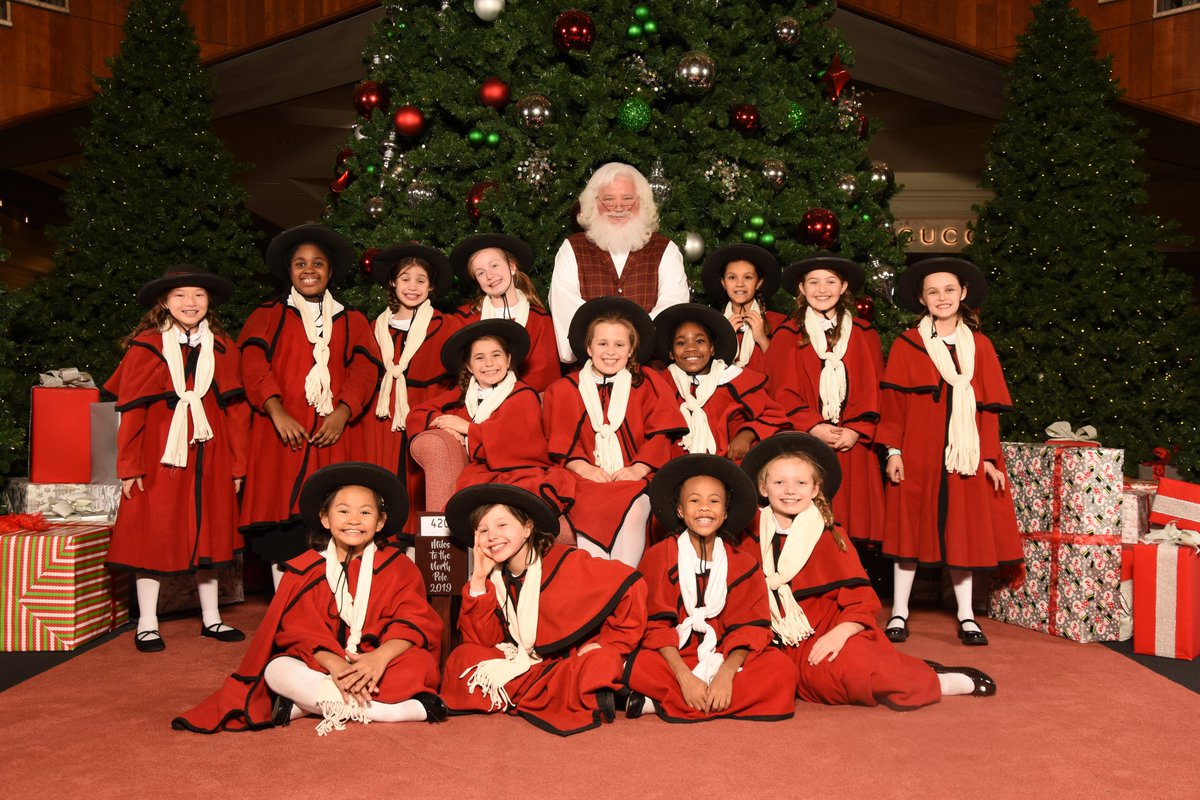horizontheatre's tweet photo. A #tbt to MADELEINE girls at a holiday VIP event at Phipps Plaza. The girls enjoyed mingling with the crowd, singing songs from the show and even getting their group picture taken with Santa. MADELEINEβS CHRISTMAS opens this Saturday - get your tix today! π #htcMADELINE #htc35 https://t.co/ajTF0KBvhr
