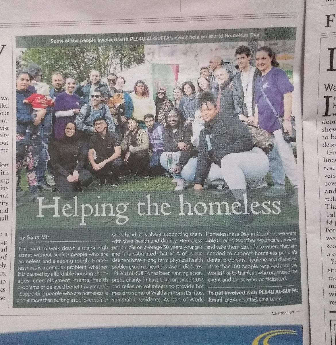Our young people from the SAMH project have joined other local groups to highlight the issues around homelessness on World Homeless Day.  We are so proud of the work of @weare_samh <a href="/Pl84U/">PL84U</a> @Our_Walthamstow <a href="/Hub_Challenges/">Hub Challenges</a>
