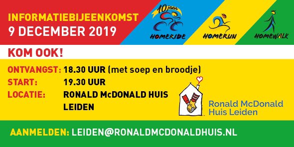 Vandaag is start/finish locatie bekend geworden van HomeRide, HomeRun en HomeWalk 2020: SS Rotterdam!! Nieuwsgierig en zin in een sportieve uitdaging, kom maandag 9 december om 19.30 uur naar de info-avond in het Rmcd Huis Leiden.