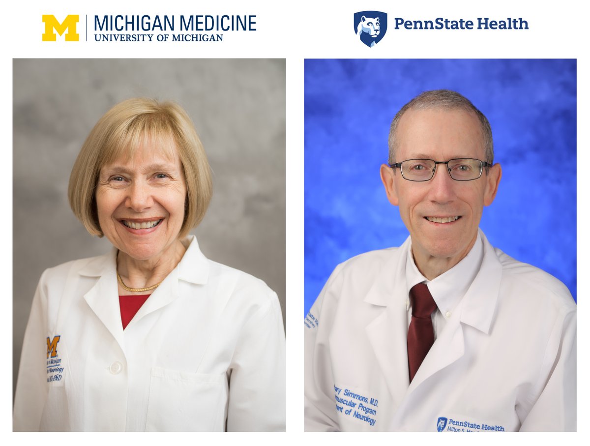 umich_NeuroNet's tweet photo. You don't want to miss Eva Feldman, MD, PhD, and Zach Simmons, MD, directors of multidisciplinary ALS clinics at U-M and Penn State Health, as they discuss their history together and their work in ALS:

#IceALS !!!

@UMneurosciences
@PennStHershey

https://t.co/7PLOCAC8TZ https://t.co/OMRWsGCqVd