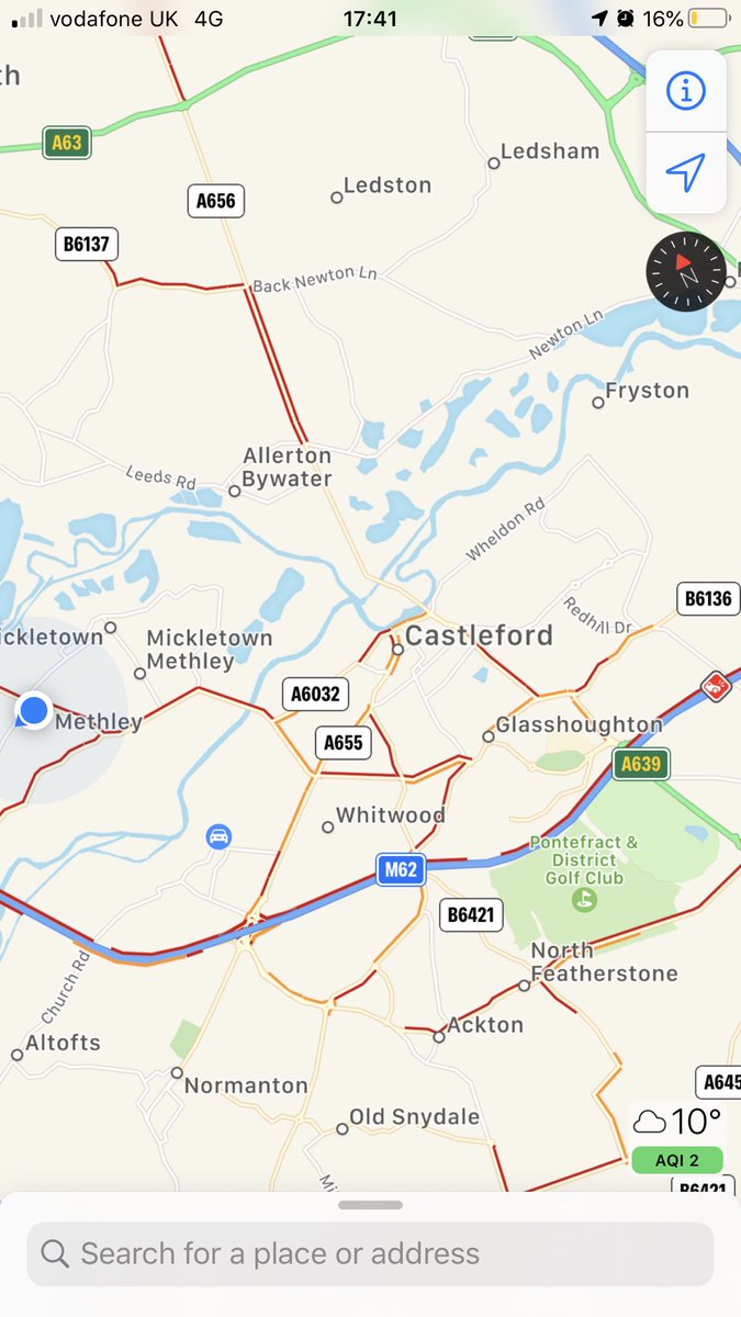 3 miles away from home but it’s carnage! 
All surrounding roads are solid. If you’ve not set off, don’t bother and leave until at least 6.30pm #m62